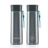 BOROSIL Hydra Sprint | Stainless Steel 400ml Bottle: Vacuum Insulated, Keeps Drinks Hot for 20H & Cold for 24H by Borosil