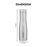 Borosil Swan 1L Stainless Steel Water Bottle | Leak-Proof Design for Home & Office | Silver Finish