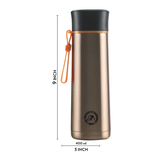 Stainless Steel 400ml Bottle: Vacuum Insulated, Keeps Drinks Hot for 20H & Cold for 24H by Borosil