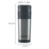 Borosil Hydra Travelmate 350ml Vacuum Insulated Water Bottle