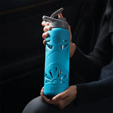 Premium Glass Bottle with Designer Silicon Cover 750ml (Tranquil Teal)