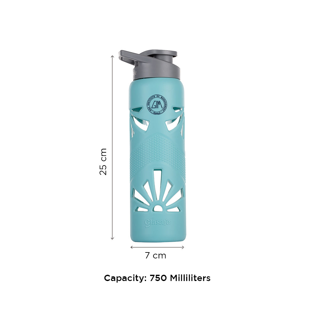 Premium Glass Bottle with Designer Silicon Cover 750ml (Mellow Mist)