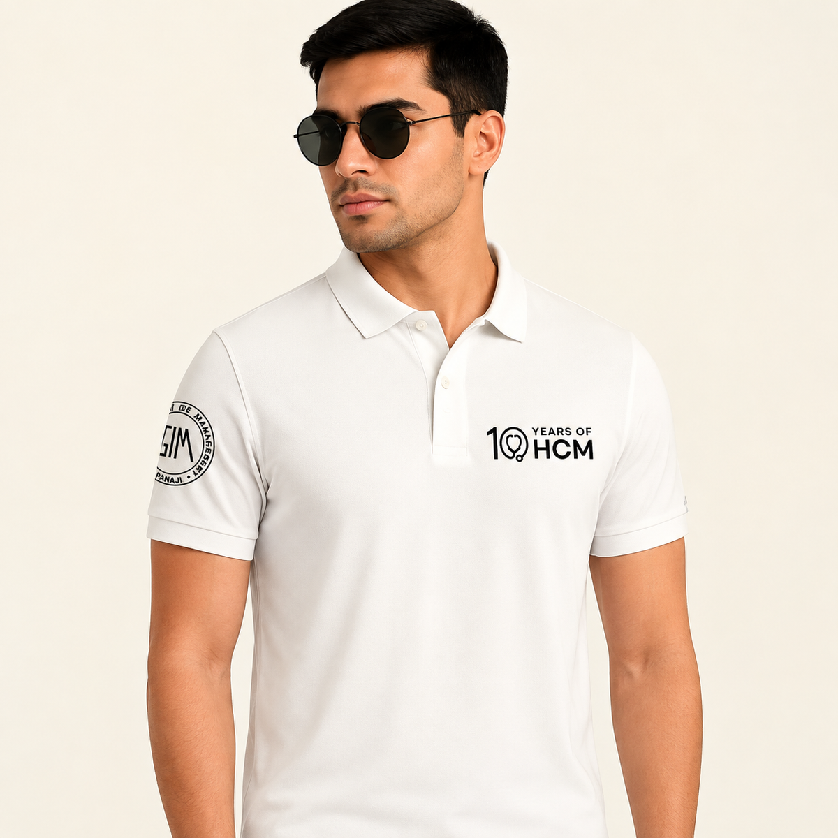 Unisex Polo T-Shirt _ HCM KYHP Program(Off White)