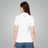 Vero Moda Jacquard Polo – White | Timeless Elegance & Comfort