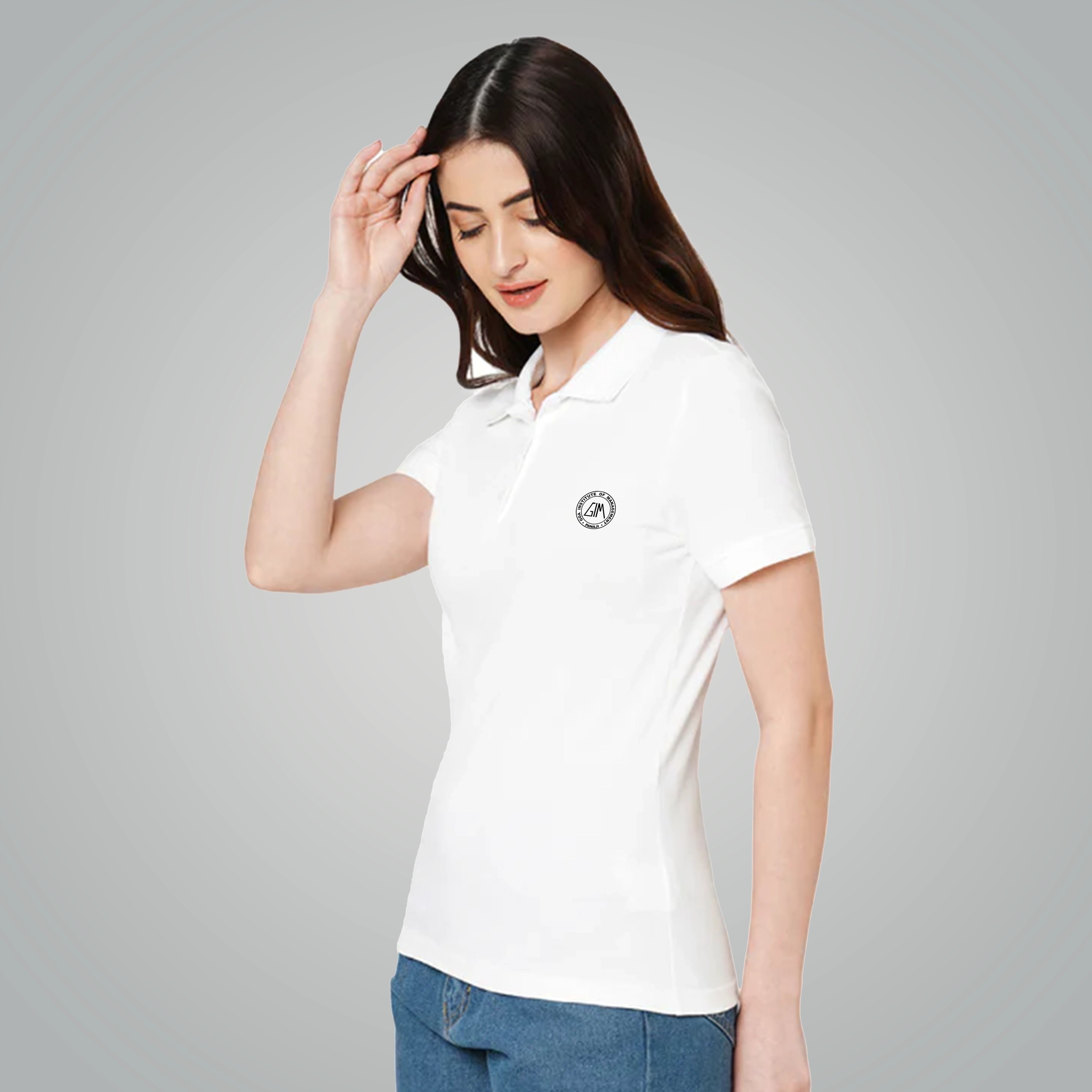 Vero Moda Jacquard Polo – White | Timeless Elegance & Comfort