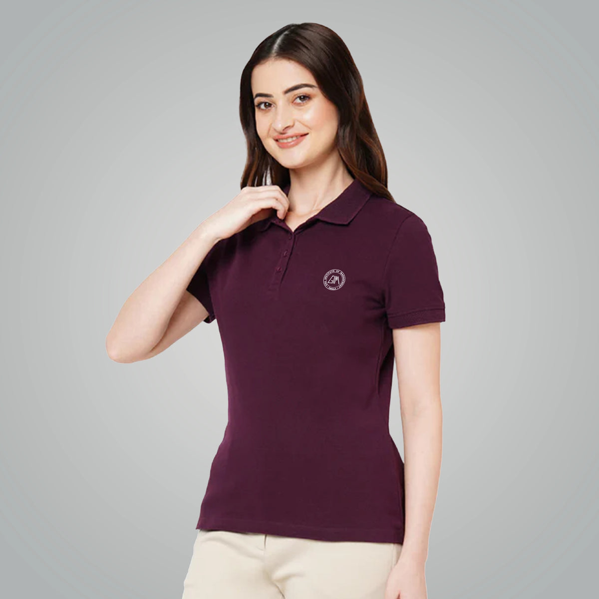 Vero Moda Jacquard Polo – Wine | Effortless Elegance for Women