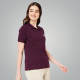 Vero Moda Jacquard Polo – Wine | Effortless Elegance for Women