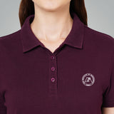 Vero Moda Jacquard Polo – Wine | Effortless Elegance for Women